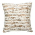 thumbnail image 1 of SARO 2323P.GL15S 15 in. Faux Fur with Brushed Metallic Foil Print Down Filled Throw Pillow - Gold, 1 of 5