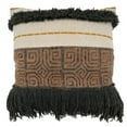 thumbnail image 1 of SARO 2354.MC20SP 20 in. Square Poly Filled Throw Pillow with Multi Color Fringe &amp; Tufted Design, 1 of 1
