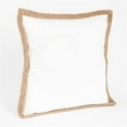 thumbnail image 1 of SARO 24139.W20S 20 in. Square Jute Braided Down Filled Throw Pillow  White, 1 of 1
