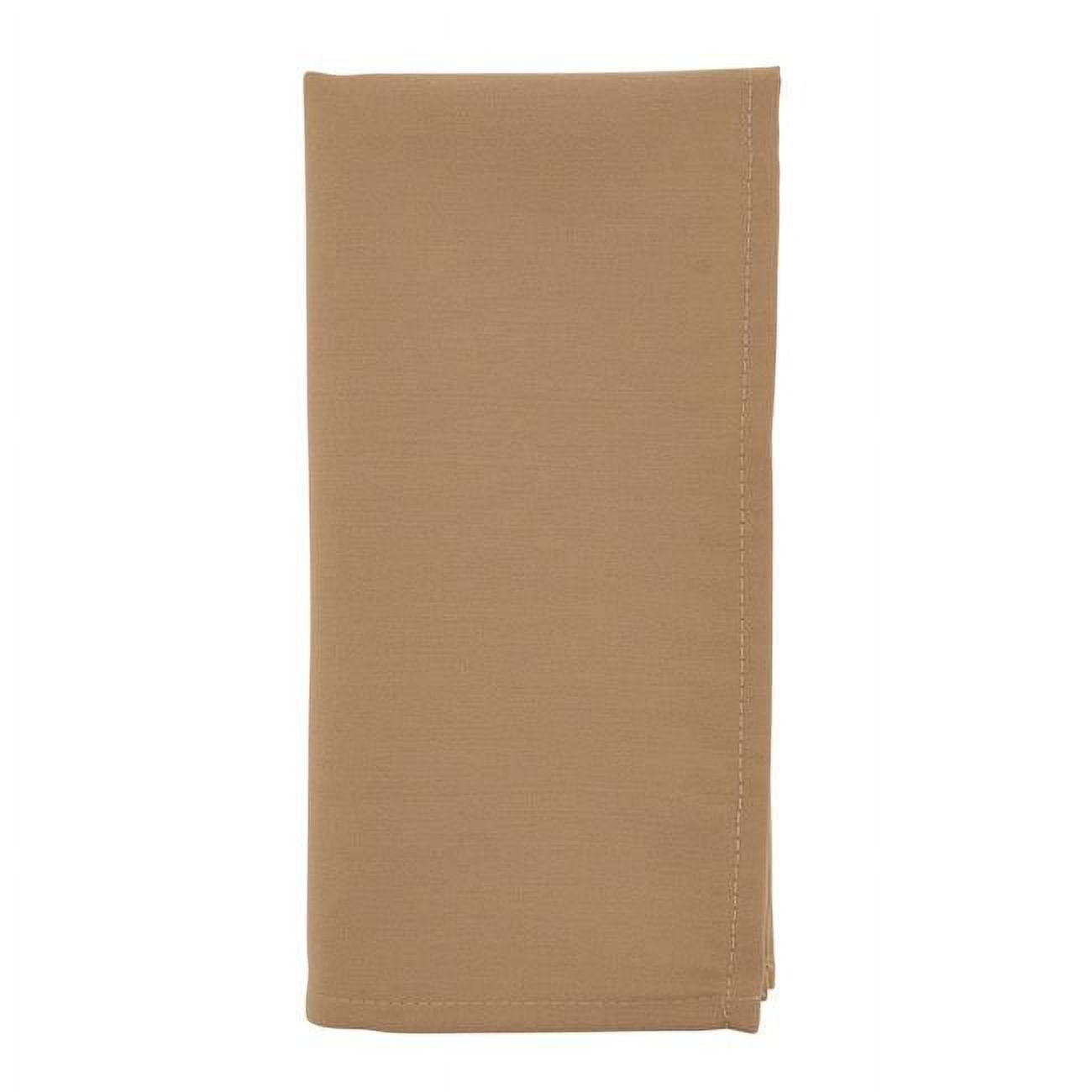 Cappuccino Polyester Everyday Cloth Table Napkins, 20" Set of 12