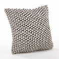 thumbnail image 1 of SARO 3519.GY20S 20 in. Crochet Pompom Throw Pillow - Grey, 1 of 5