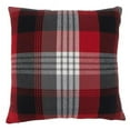 thumbnail image 1 of SARO 3550P.R20SC 20 in. Square Red Plaid Design Pillow Cover, 1 of 1