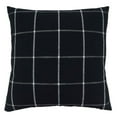 thumbnail image 1 of SARO 389P.BK20SP 20 in. Square Black Large Plaid Throw Pillow with Poly Filling, 1 of 1