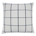 thumbnail image 1 of SARO 389P.W20SP 20 in. Square White Large Plaid Throw Pillow with Poly Filling, 1 of 1