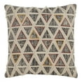 thumbnail image 1 of SARO 436.M18S 18 in. Square Embroidered Throw Pillow with Triangle Design & Down Filling - Multi Color, 1 of 5
