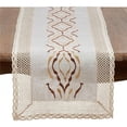 thumbnail image 1 of SARO 4799.N1672B 16 x 72 in. Rectangle Laced in Poly &amp; Linen Blend Table Runner - Natural, 1 of 1