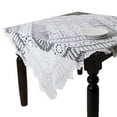 thumbnail image 1 of SARO  54 in. Square Handmade Crochet Cotton Lace Table Linens - White, 1 of 1