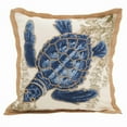 thumbnail image 1 of SARO 5440.NB20S 20 in. Neptunian Square Sea Turtle Filled Down Filled Throw Pillow - Natural, 1 of 5