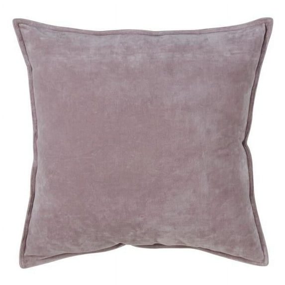 SARO 555.CK20S 20 in. Square Cotton Velvet Down Filled Throw Pillow - Charcoal
