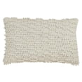 thumbnail image 1 of SARO 5810.I1220B 12 x 20 in. Rectangular Nubby Design Down Filled Throw Pillow - Ivory, 1 of 5