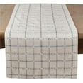 thumbnail image 1 of SARO 6070.GY1672B 16 x 72 in. Rectangular Long Table Runner with Checkered Print - Grey, 1 of 5