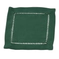 thumbnail image 1 of SARO 6307.JG6S 6 in. Square Classic Hemstitch Border Cocktail Napkin - Jasper Green  Set of 12, 1 of 5