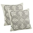 thumbnail image 1 of SARO 649.GY18SC Throw Pillow Cover with Large Embroidery Design - Set of 2, 1 of 1