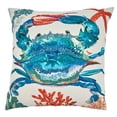 thumbnail image 1 of SARO 674.M20SC 20 in. Square Throw Pillow Cover with Crab Design, 1 of 1