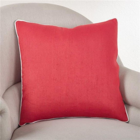 SARO 808.CX20S 20 in. Square Lanai Classic Down Filled Throw Pillow Coral