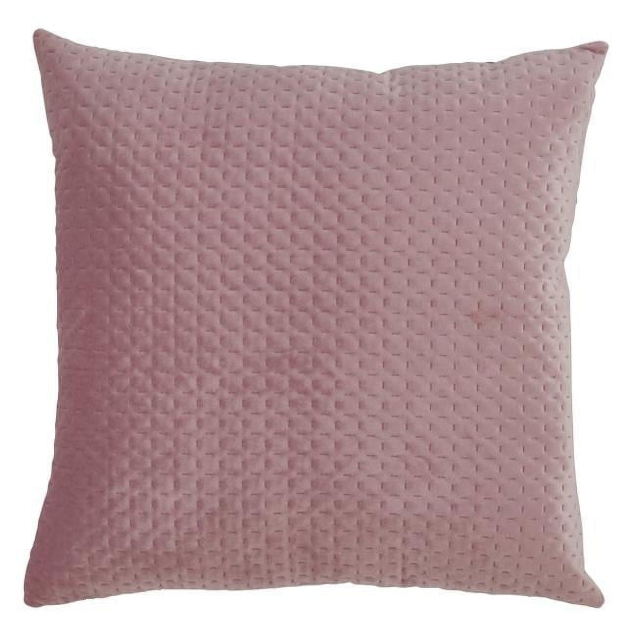 Dusty Pink Velvet 18" Square Throw Pillow with Zipper Closure