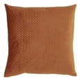 thumbnail image 1 of SARO 9036.RU18S 18 in. Square Poly Filled Pinsonic Velvet Throw Pillow - Rust, 1 of 5