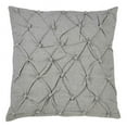thumbnail image 1 of SARO 976.GY18S 18 in. Square Down Filled Pintucked Button Throw Pillow  Grey, 1 of 1
