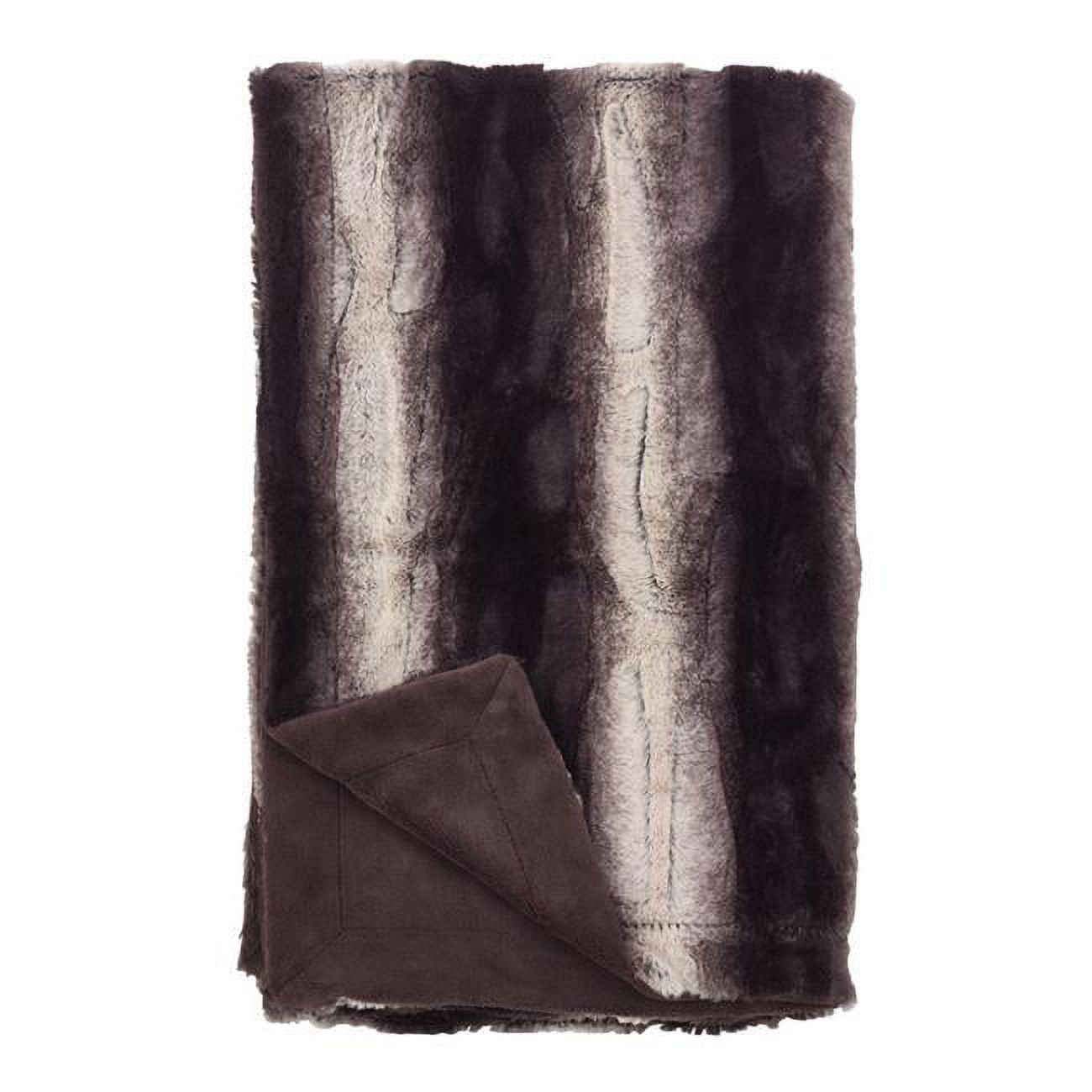 Luxurious Sherpa and Faux Fur Electric Throw Blanket in Multicolor