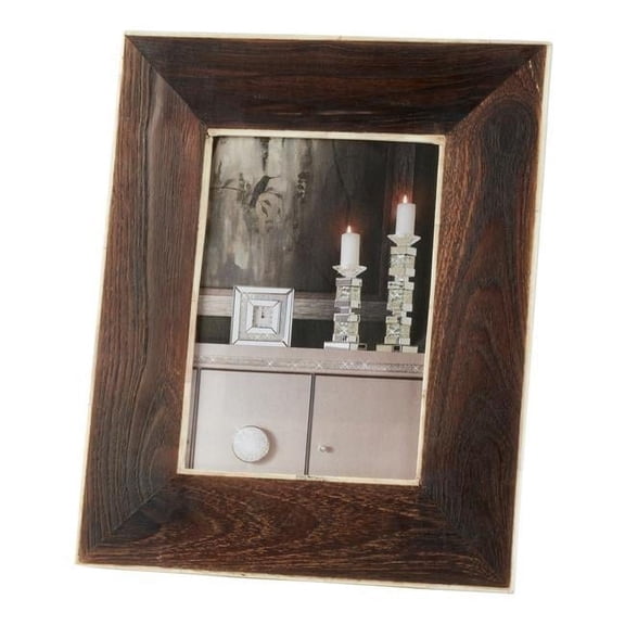 SARO Bone & Wood Photo Frame Brown