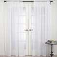 thumbnail image 1 of SARO C024.W54108 54 x 108 in. Zephyr Rod Pocket Sheer Window Curtain Panel  White, 1 of 5