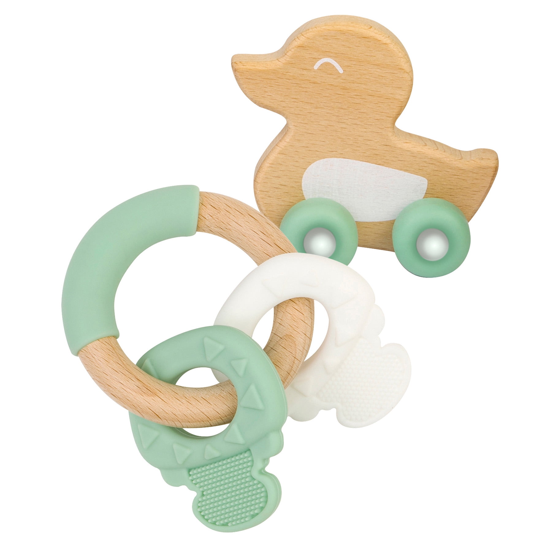 SARO Duck Teether&nbsp;+ Key Teether - Mint