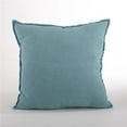 thumbnail image 1 of SARO  Fringed Design Linen Down Filled Pillow - Sea Green - 20in., 1 of 1