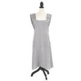 thumbnail image 1 of SARO  Front Two Pocket Criss Cross Linen Apron  Pewter, 1 of 1