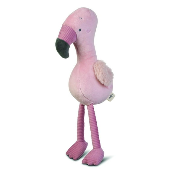 SARO Jungle Party Flamingo Plush Toy | 11.8" Soft Crinkle Stuffed Animal | Sensory Learning Toy for Newborn & Infant