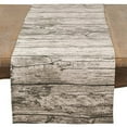 thumbnail image 1 of SARO LIFESTYLE Lignum Vitae Collection Printed Wood Design Table Runner, 16" x 90", Natural, 1 of 2