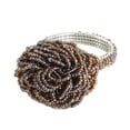 thumbnail image 1 of SARO NR187.PW Beaded Flower Napkin Ring  Pewter - Set of 4, 1 of 2