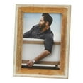 thumbnail image 1 of SARO PF027.N46 Distressed Wood Two Tone Design Photo Frame  Natural, 1 of 5