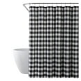thumbnail image 1 of SARO SC5026.BK7072B Buffalo Plaid Shower Curtain  Black, 1 of 1