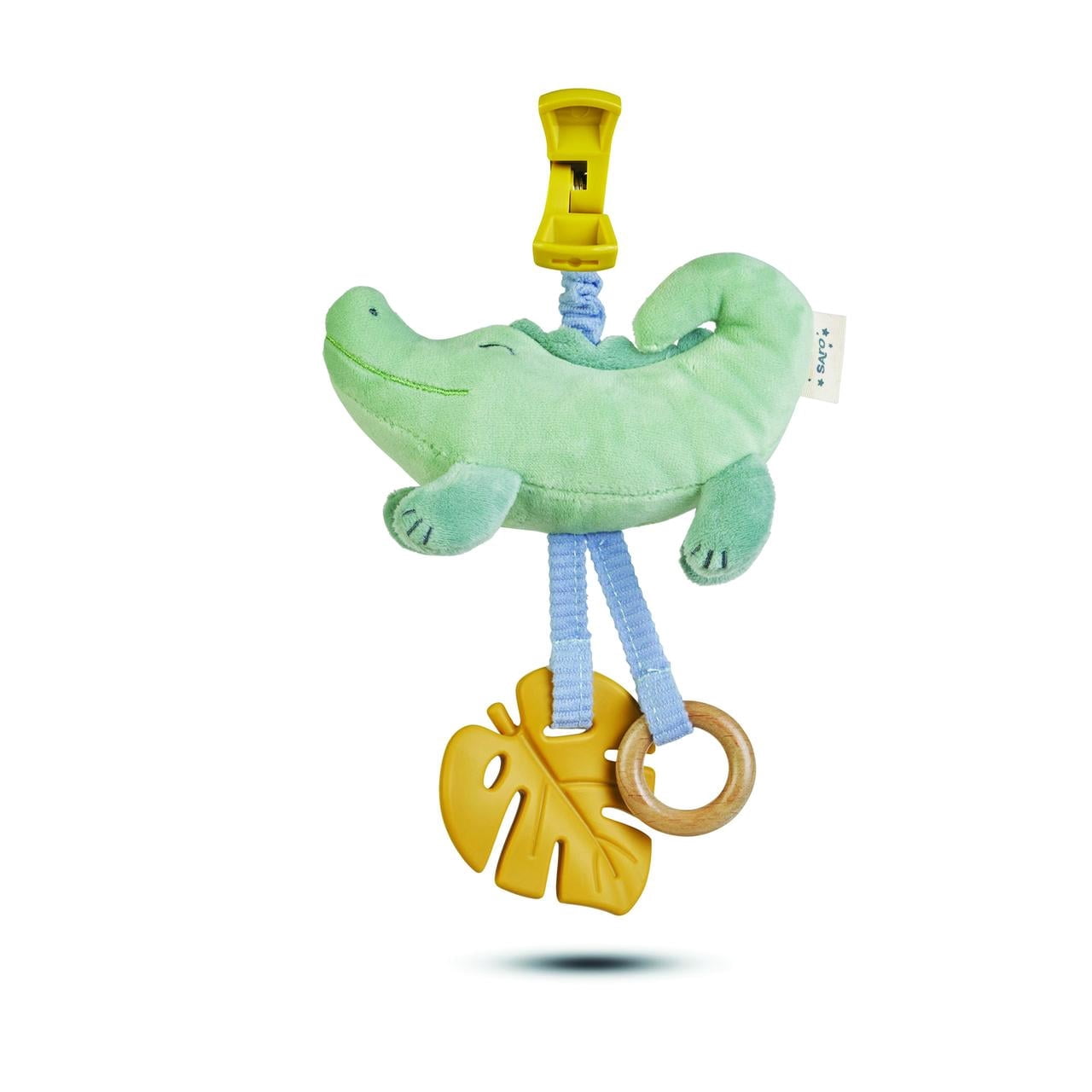 SARO Sensory Jungle Party Pull-Down Rattle - Crocodile: Baby Teething ...
