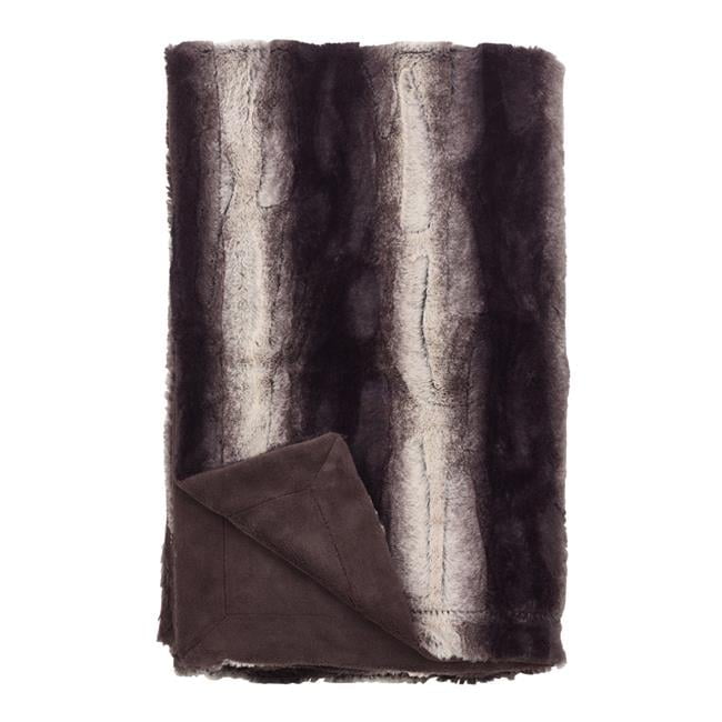 Luxurious Sherpa and Faux Fur Electric Throw Blanket in Multicolor
