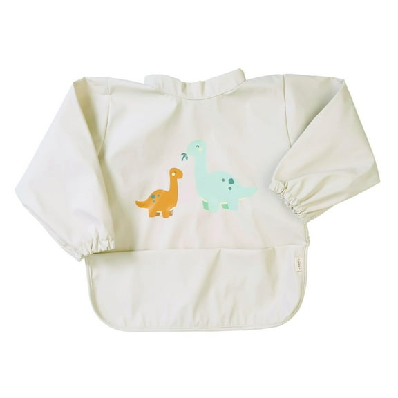 SARO Wild Dino Long Sleeve Waterproof Bib for Toddlers - Full Coverage for Messy Eating & Sensory Play