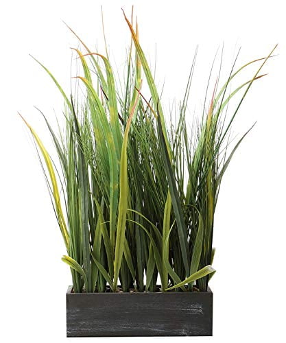 SAROSORA Artificial Plants 22" Tall for Garden Indoor Greenery Tabletop Decor Home Fake Grass , Fauk Plants (1, 22") 1 22"