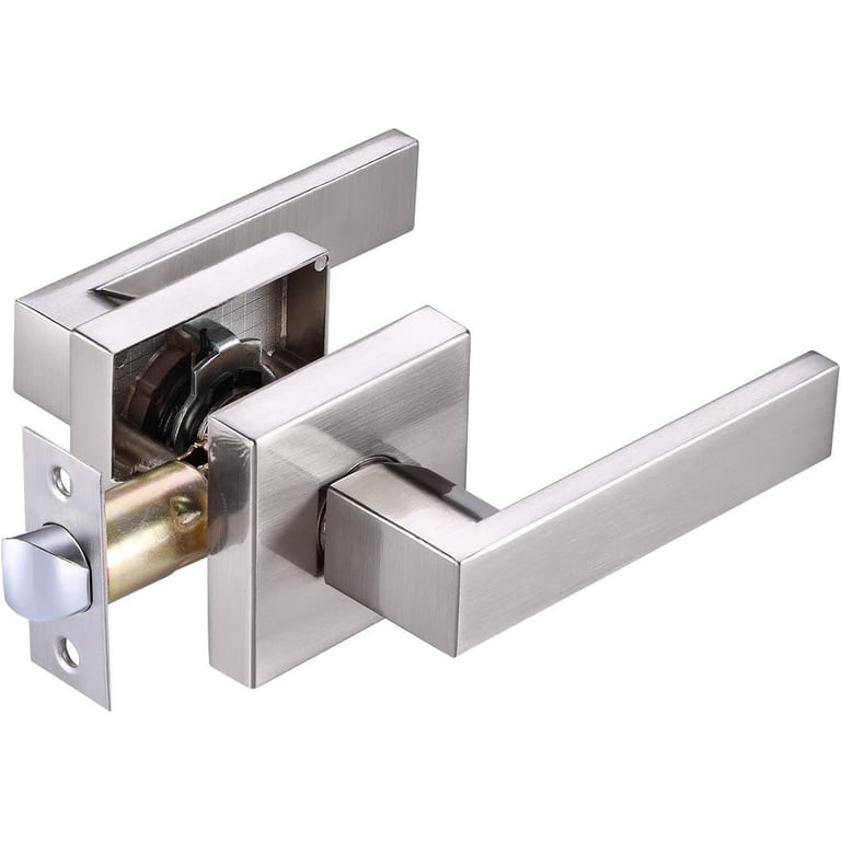 SARTODOORS Modern Square Satin Nickel Passage Handle / 2 Side