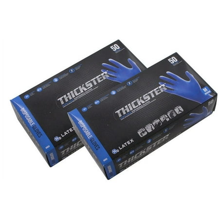 SAS 6602 (2 Pack) Thickster Textured Safety Latex Gloves, Size Medium