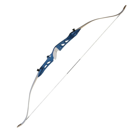 SAS Explorer Metal Riser Takedown Recurve Bow Blue or Red w/ White Limbs 66" AMO