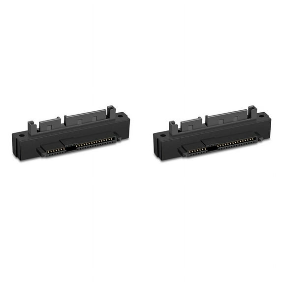2 PCS SFF-8482 SAS Female to SATA Male 15Pin Bend Head 90 Degree Angle Adapter Converter for Motherboard Cable