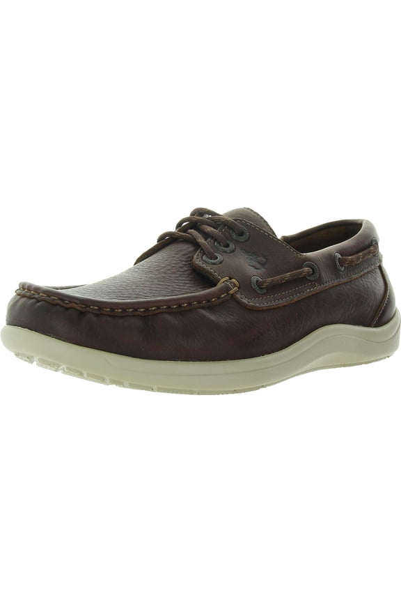 Mens DECKSIDER Cushioned Footbed Leather Loafers