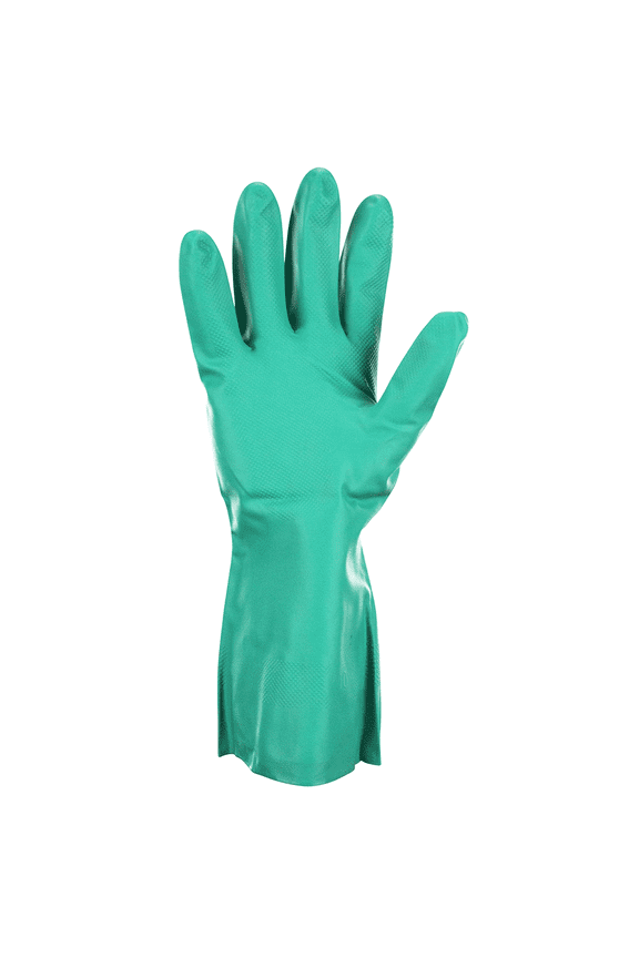 SAS Chemical Resistant Nitrile Gloves, Heavy Duty & Unsupported, Extra Long, Texture Grip, Cotton-Lined for Automotive, Agriculture, Industrial, Warehouse, Chemical Use (Medium)