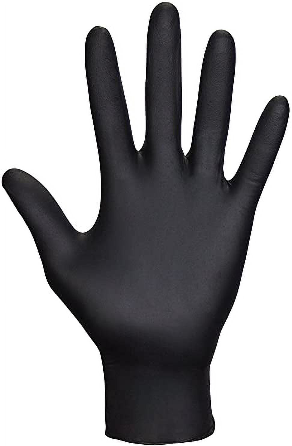 SAS Safety (2 Pack) 66518 Raven Powder-Free Nitrile Gloves, Black, Large(2 inner of 100pcs)
