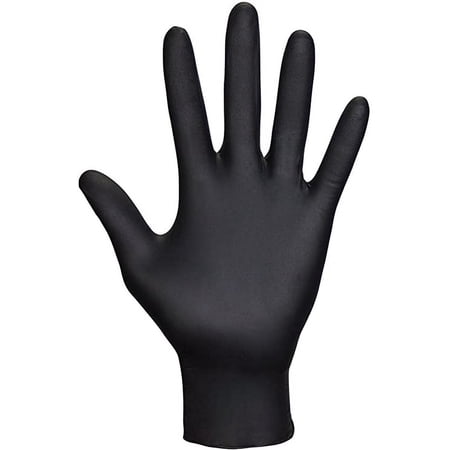 SAS Safety (2 Pack) 66518 Raven Powder-Free Nitrile Gloves, Black, Large(2 inner of 100pcs)