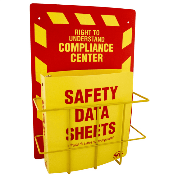 SAS Safety 6000-75 Wall Mount SDS Compliance Center w/ 1.5" Binder