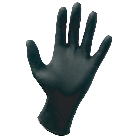 SAS Safety 66519 Extra-Large Black 6 Mil Nitrile Disposable Gloves 100 Gloves/Box