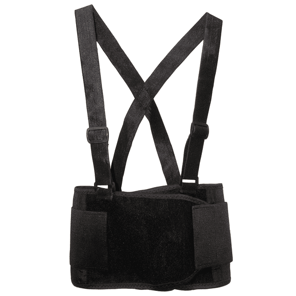 SAS Deluxe Back Support Belt | Lightweight, Cool Polyester Lumbar Support Belt | Adjustable, Flexible, Contoured Support Professional Safety Belt for Lifting, Moving (Large)