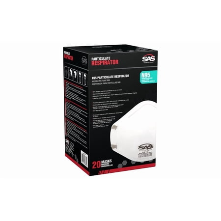 SAS Safety 8610 N95 PARTICULATE RESPIRATOR - 20/BX