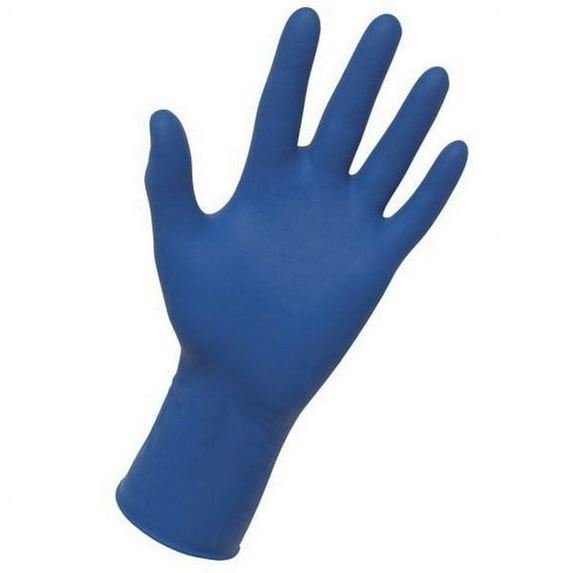 Thickster Powdered Latex Disposable Gloves. Size X-Large. Blue Color, 14 mil Thickness, 12" Length. Fully Textured for Superior Grip. Single Use. Pack of 50. (6604)